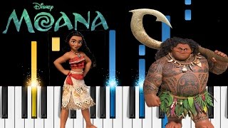 Youre Welcome Moana Soundtrack  Piano Tutorial  How to play quotYoure Welcomequot by Dwayne Johnson [upl. by Janos134]