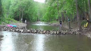 building a homemade dam in our Creek [upl. by Leverick]