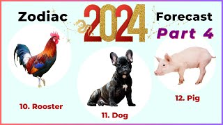 2024 chinese zodiac forecast  Part 4  Rooster Dog Pig [upl. by Patin364]