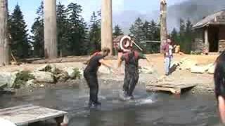 Lumberjack Show  Log Rolling Competition [upl. by Urial179]