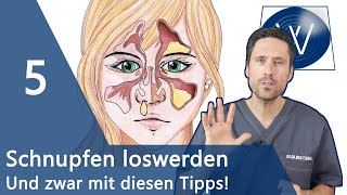 Schnupfen schnell loswerden 5 Tipps bei Schnupfen amp Erkältung  Von Nasenspray über Sport bis Zink [upl. by Odelle]