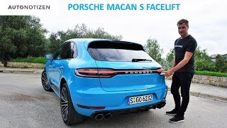 Porsche Macan S 2019 Facelift 260 kW354 PS Review  Testfahrt Fahrbericht [upl. by Newby]