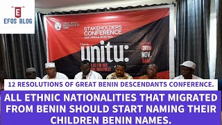 ALL ETHNIC NATIONALITIES THAT MIGRATED FROM BENIN SHOULD START NAMING THEIR CHILDREN BENIN NAMES [upl. by Idmann]