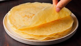 Homemade Crepes Recipe  Basic French Crepes Recipe [upl. by Dominus]