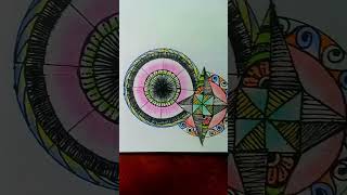 mandaladrawing colourful artby simple dream world official 🪄 [upl. by Jaunita]