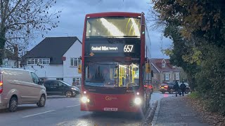 FRV Go Ahead London Route 657 Bancroft’s School  Crooked Billet Sainsburys MHV53 BT66 MPE [upl. by Nerot]