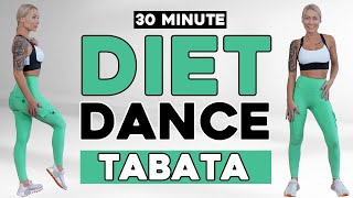 30 Min DIET DANCE TABATA WORKOUT🎶 Weight Loss Cardio Aerobics Knee Friendly No Jumping Liss Workout [upl. by Schreck]