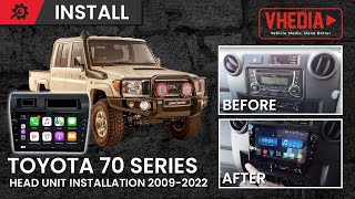 Toyota 70 Series Head Unit Installation 20092022 [upl. by Armilda225]