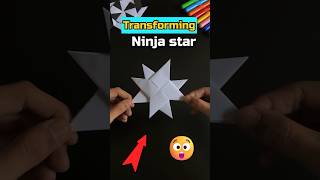 The Easiest Transforming Ninja Star with 2 paper 🌟shortsfeed shorts [upl. by Akimyt]