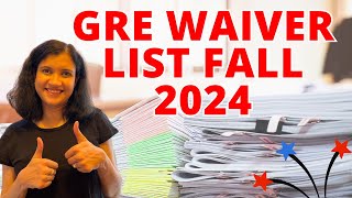 US Universities that do NOT need GRE for Fall 2024 [upl. by Notserc112]