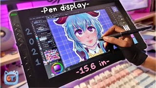 ✏️ Beginner Drawing Tablet 🌱 Huion Kamvas 16 2021 Unboxing  Speedpaint🥕 [upl. by Tom666]