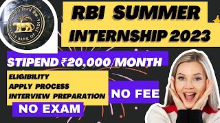 RBI Summer Internship 2023  Earn 20k Month  Latest Internship Opportunities  Career Maze [upl. by Solange]