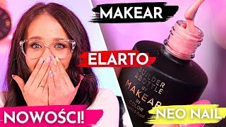 👉NOWOŚCI Makear Elarto Neo Nail Tipsy żele w butelce lakiery puder i bazy [upl. by Elreath940]