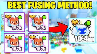 NEW BEST FUSING METHOD FOR DIVINE SNOWFLAKE DOMINUS IN PET SIMULATOR 99 Roblox [upl. by Yankee]