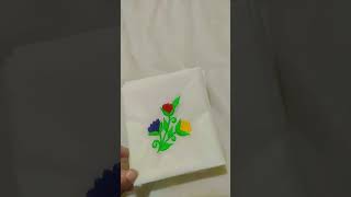 Hanky design❤explore embroiderymachine viralvideo views viralvideo [upl. by Ednyl215]