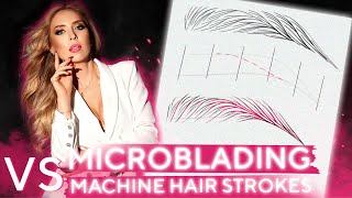 Microblading vs Machine Hair Strokes  whats the difference between [upl. by Jez]