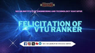 Felicitation of VTU Ranker [upl. by Berne]