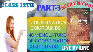 Nomenclature of coordination compoundsclass 12th chemistryCoordination compounds [upl. by Cressler]