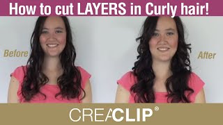 How to Cut LAYERS in Curly Hair  Layering Hair Easy at Home [upl. by Rodama]