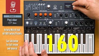 Arturia MicroFreak 160 Presets and Patterns  No Talking [upl. by Ijies]