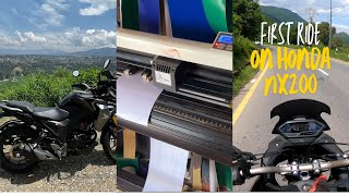 First Ride On Honda NX200  Number Plate Print [upl. by Duax594]