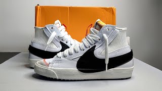 Unboxing  ON Feet  NIKE Blazer Mid 77 quotJUMBOquot Shoes [upl. by Serdna602]