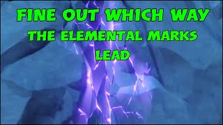 Find out which way the elemental marks lead Genshin impactSearch for the books quest [upl. by Annelak]