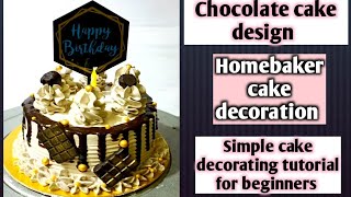 chocolate cake designdesigner chocolate cake with garnishing [upl. by Annairdua]