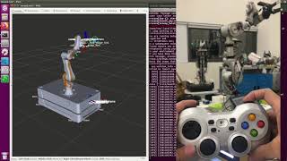 Remote Control ROSbased Mobile Manipulator with teleoptwistjoy and moveit joystick controller [upl. by Yentyrb]