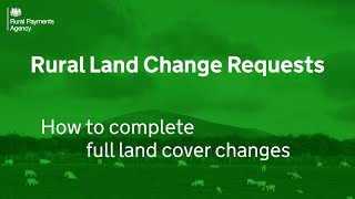 How to complete full land cover changes  Rural Land Change Requests [upl. by Eillehs]