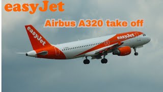 Easyjet A320 take off from London Luton [upl. by Einnek883]