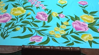 New bedsheet painting designchadar ki painting design chadar ki design [upl. by Ioves]