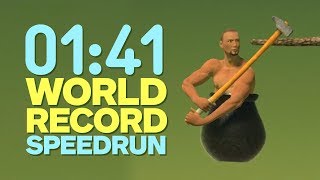 Getting Over It Finished In Under 2 Minutes Speedrun [upl. by Ainotahs523]