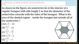 A Collection of Maths Problem Solving Questions326 Area  Find Area of Shaded Region [upl. by Torie]