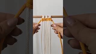 makramé szimpla függőleges csomó  macrame simple vertical knot macrametutorial [upl. by Meluhs907]