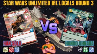 Han2 Blue Versus Hondo Blue Round 3  Star Wars Unlimited IRL Locals Gameplay [upl. by Ardnasxela]