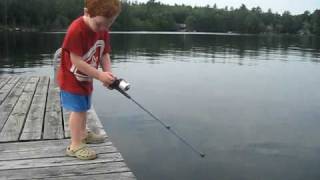 Boy catches fish in record time [upl. by Dasha]