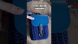 Pratik poliyester makrome çanta yapımı anlatımıörgütarifleri crochetbagtutorial örgüçanta croche [upl. by Yadseut]