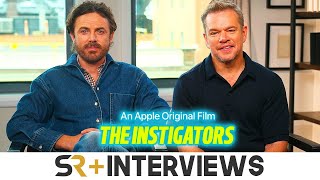 The Instigators Interview Matt Damon amp Casey Affleck On Teaming For Buddy Heist Comedy amp Oceans 14 [upl. by Ahsekin]