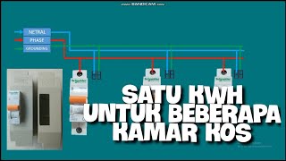 INSTALASI LISTRIK KAMAR KOS SATU KWH [upl. by Iadrahs980]