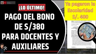 ESCOLARIDAD 400 Y BONO 380 [upl. by Jeffie]