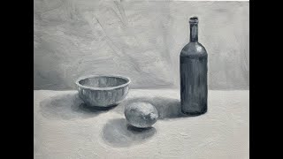 Painting Fundamentals Module 1 Achromatic Painting P 2 Paint Application [upl. by Ibbison]