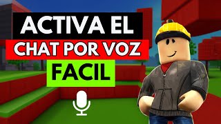 Como Activar El Chat De Voz En Roblox Pc [upl. by Iel]