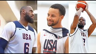 Team USA Basketball Practice In Training Camp With LeBron James amp Stephen Curry 2024 Team USA [upl. by Pliner]