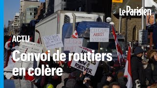 quotConvoi pour la libertéquot au Canada  les routiers bloquent le centreville de Toronto [upl. by Delinda]