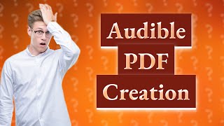 How do I make a PDF for Audible [upl. by Tehc]