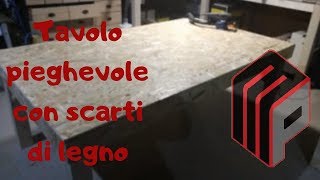 Come fare un tavolo pieghevole con legno di scarto  fai da te [upl. by Ruhl254]