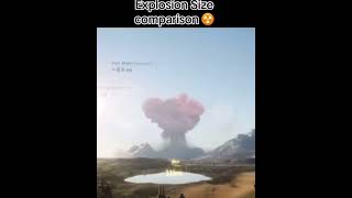 Explosion size comparison [upl. by Gnes]