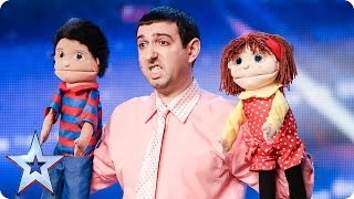 Comedian Adam has a little help from his friends  Audition Week 2  Britains Got Talent 2015 [upl. by Townsend930]