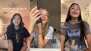 Grwm first day of school 🏫 TikTok compilation [upl. by Orgalim]